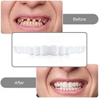 3 Pairs Instant Veneers Dentures Fake Teeth Braces Smile Teeth Top Fake Teeth Whitening Cosmetic Tooth Covering for Men and Women for a Confident Smile