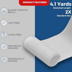 Gauze Rolls 3 inch 36 Rolls – Premium Quality Lint and Latex-Free Rolled Gauze 3 inches x 4.1 Yards - Conforming Stretch Bandages Designed for Effective Wound Care & Comfort