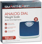 SmartHeart Analog Body Weight Scale | Mechanical Scale | 286 lbs / 130 kg Capacity | Non-Skid Platform | Easy Dial Calibration | No Batteries Needed