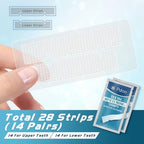 28 Teeth Whitening Strips (14-Day), Non-Sensitive Fast Remove Smoking, Coffee, Wine Stains, Teeth Brightening Kit Pack of 28pcs Non-Slip Strips