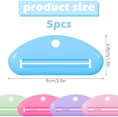 10 Pcs Toothpaste Tube Squeezer Tool,Tooth Paste Squeezer,Plastic Toothpaste Tube Roller Squeezers,for Saving Toothpastes Cleanser Creams,Assorted Colors