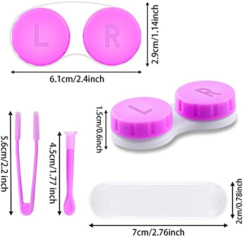 VOCOOL 16 Pcs Portable Contact Lens Tools Set, Inserter/Remover and Tweezer with Soft Tip Mini Eye Contact Case Box for Travel