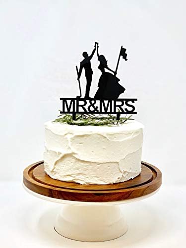 Golf lover Wedding Cake Topper, Mr & Mrs Cake Topper, Golf Wedding Toasting Bride and Groom Cake Topper, Anniversary Cake Topper