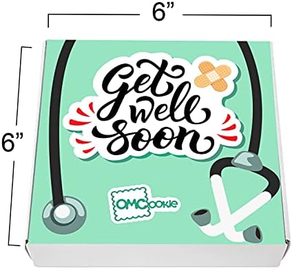 Get Well Soon Gift Cookies Basket Box 4 PACK For Kids and Adults After Surgery Care Package Feel Better Sick | Nut Free | Kosher