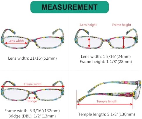 Eyekepper Small Reading Glasses Women - Floral Pattern Readers for Women Reading +1.75
