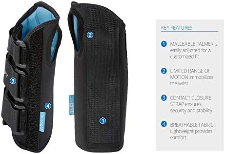 Ossur Formfit Wrist Brace for Treatment of Tendonitis, Carpel Tunnel, Post Cast Healing and Soft Tissue Injuries | Wrist Immobilization, Breathable Material, Custom Fit | 8" Version (Left, Small)
