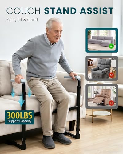 Mobility Standing Aid Rail for Couch - Couch Stand Assist for Elderly Adults Safety - Safety Grab Bar for Sit - Chair Coch Rails Stand Assist, HDB-504J