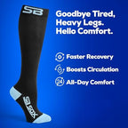 SB SOX Compression Socks for Men & Women (20-30mmHg) – Best Compression Socks for Travel, Medical, Sports, and Daily Wear - XXL Sizes too!