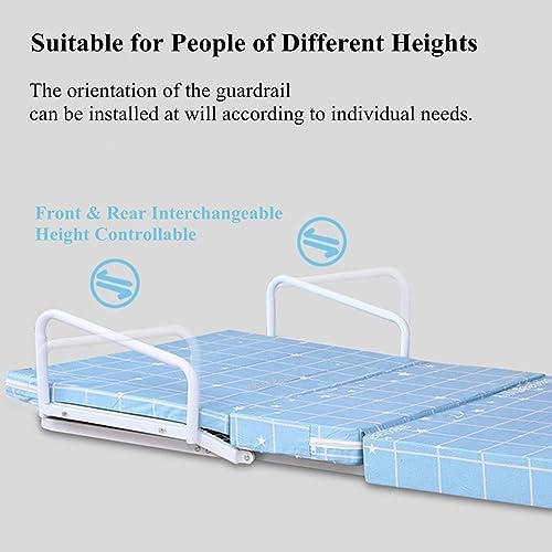 Electric Bed Backrest with Rails and Remote Control, Adjustable Sit-Up Backrest Aid for Elderly, Pregnant Women, for Acid Reflux, Postoperative and Snoring Relief