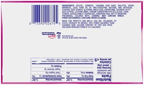Mentos Pure Fresh Sugar-Free Chewing Gum with Xylitol, Bubble Fresh Flavor, Easter Basket Essentials Stuffers for Kids and Adults, 90% Recyclable Curvy Bottle, 50 Pieces (6-Pack)