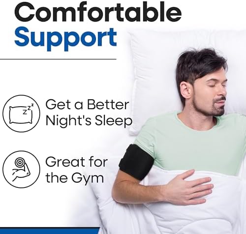 ARMSTRONG AMERICA Bicep Tendonitis Brace, Bicep Band & Upper Arm Compression Sleeve I Triceps & Biceps Muscle Support For Upper Arm Tendonitis Pain Relief Or Bicep Strains (S/M Bicep 6 to 10")