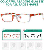 Eyekepper 4 Pack Ladies Reading Glasses - Colorful Stripe Design Readers for Women Reading +1.75