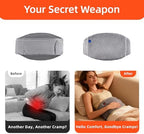3-in-1 Heating Waist Belt: Heating Pad for Back Comfort & Warmth + Portable Hand Warmer, USB Powered (Power Bank Not Included), 3-Temp Adjustable Heat Wrap for Women, Gray