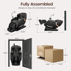 4D Massage Chairs Full Body - 53.5 Extend Sl Track Shiatsu Massage Chair - Zero Gravity Massage Chair,Core Heating & 22 Airbag, Smart Foot Rollers,Ai Voice, Yoga Mode