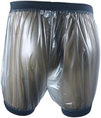 Adult Incontinence Pull-on Plastic Comfort Pants 2 Pack (XX-Large, Transparent Black)