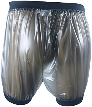 Adult Incontinence Pull-on Plastic Comfort Pants 2 Pack (Large, Transparent Black)