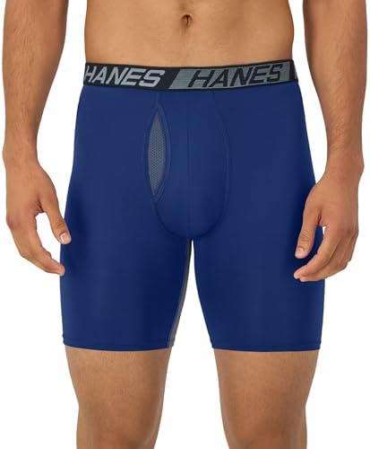 Hanes Men's Underwear Boxer Briefs Pack, 3-Pack, Total Support Pouch, Sexy Men's Underwear, Long or Short-Leg Boxer Briefs