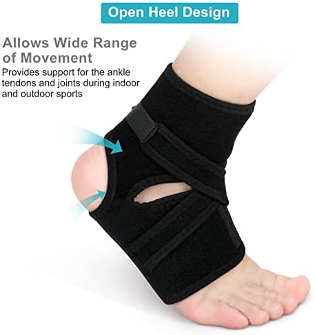 Ankle Support Brace, Adjustable Compression Foot Drop Ankle Brace, Breathable Neoprene Sprain Plantar Fasciitis Foot Wrap Sleeve, Tendon Heel Bandage for Sports, Arthritis,