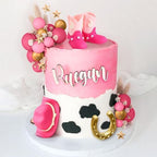 JeVenis Cowgirl Cake Topper Cowboy Western Decorations Cowgirl Hat Birthday Cake Topper Cowgirl Boots Cow Balls Cake Decor
