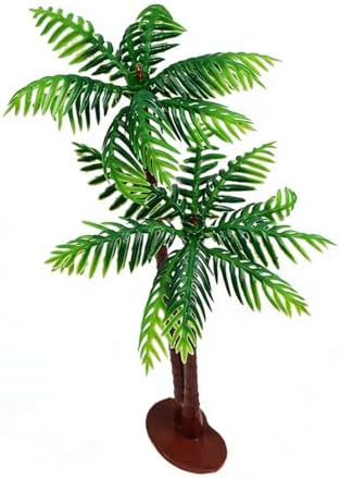 5Pcs Imitation Palm Tree, Tropical Mini Palm Mini Tree Figurines Rainforest Diorama Supplies Fake Palm Fairy Garden Outdoor, Coconut Indoor Banquet Hawaii