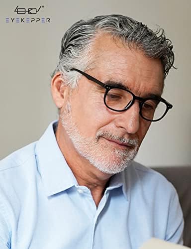 Eyekepper Retro Reading Glasses for Women Reading +1.00 Black Frame Mens Readers Eyeglasses