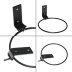 2 Pack Wall Mounted Plant Holder,Plant Pot Holder,Hanger Heavy Duty Flower Pot Ring for Outside,Foldable Wall Plant Holder,5 Inch(Black)