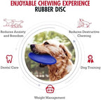 SuperChewer Tough Flying Disc Toy | Lifetime Replacement | Strong Natural Rubber | Great Dog Fetch Toys | Rubber Disc Toy for Dogs | Ultra Durable Chew Toys for Aggressive Chewers | for All Breeds