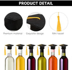 12 Pack Mini Graduation Caps with Tassels Grad Hat Cake Wine Bottle Toppers for Graduation Party Decorations