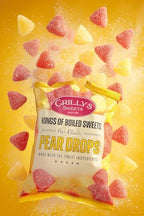 Crilly's Pear Drops is sweet, fruity pear flavour British Sweets/Candy (Pear Drops)