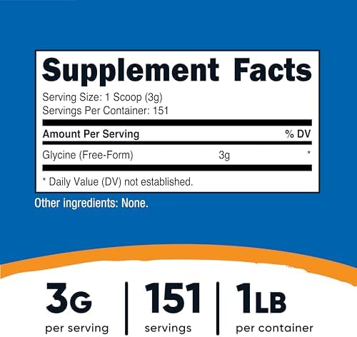 Nutricost Glycine Powder 1lb - Non-GMO, Gluten Free