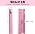 Travel Toothbrush Case, Portable Toothbrush Holder, Durable Aluminum Toothbrush Storage Box, Small Breathable Manual Toothbrush Container for Traveling, School, Camping, Business Trip - Pink