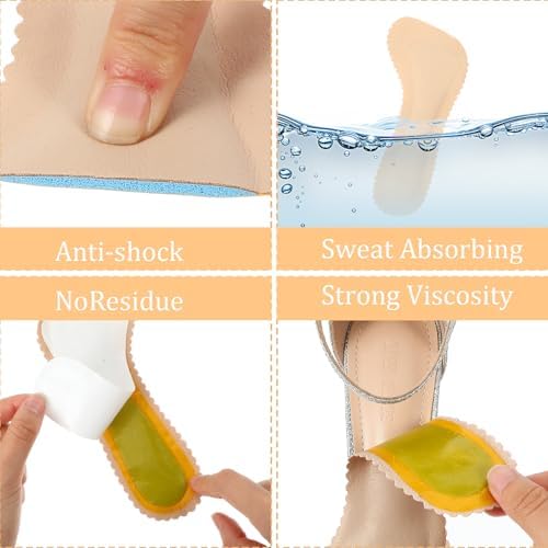 4 Pcs High Heel Cushion Inserts for Women 2 Pairs Gel Arch Support Insoles for Sandals Flats Barefoot Shoes Comfort for Work Parties Weddings Dances Travel Invisible Shoe Pads