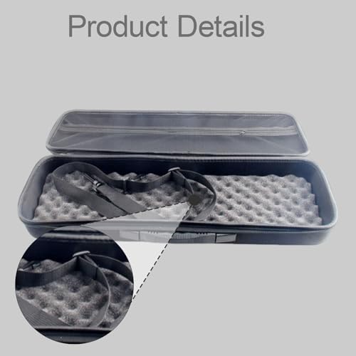 harayaa Case EVA Hard Fishing Rod Reel Storage Bag Shockproof Zipper Portable Tackle Organizer Waterproof Compartmentalized Design Suitable