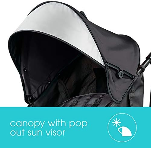 Summer Infant Ingenuity 3Dlite Convenience Stroller,Jet Black–Lightweight Stroller with Aluminum Frame,Large Seat Area, 4 Position Recline, Extra Large Storage Basket– Infant Stroller for Travel&More