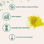Organic Pineapple Powder, 8oz | 100% Natural Fruit Powder | Freeze-Dried Pineapples Source | No Sugar & Additives | Great Flavor for Drinks, Smoothie, & Beverages | Non-GMO & Vegan Friendly