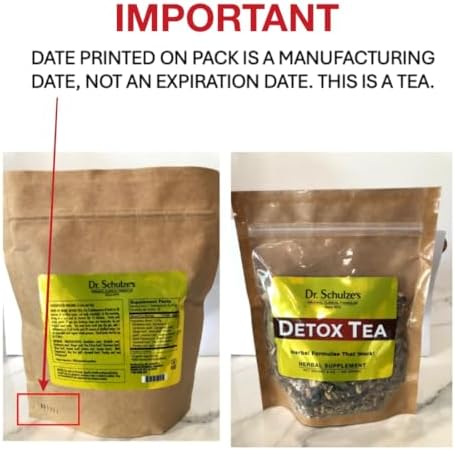 Dr. Schulze’s | Detox Tea | All Purpose Herbal Tonic | Powerful Digestive Stimulant | Dietary Supplement | Ultimate Liver Cleanse | Helps Eliminate Gas & Indigestion | Release Toxins | 6 Oz. Pack