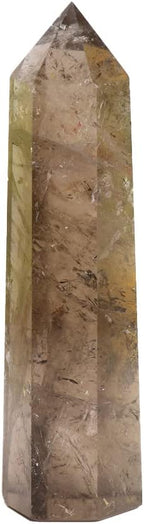 1PCS Smoky Quartz Natural Crystal Towers 3.54-4.33" Healing Crystal Wand 6 Faceted Chakra Reiki Meditation Therapy