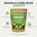 HerbsForever Gokshura(Tribulus Terrestris) Powder Fruit -for Vitality, Urinary Health Muscle Mass- Wild Harvested -Non GMO, Vegan- 2X Potency | Ultra Clean |NO Sand & Mud| Steam Sterilized|16oz-1LBS