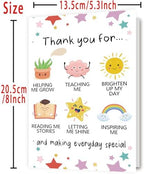 YiKaLus Cute Thank You Card for Teachers, Great Teacher Appreciation Gifts for Men Women, Thank You for Helping Me Grow Card, Best Teacher Appreciation Gift Ideas from Students