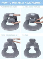 INSEN Reading Pillow, Back Pillow for Sitting in Bed for Reading, Nurse & Relax, Reading Pillow for Adults, Moms & Kids, Sit Up Pillow for Bed (Grey, 51in)