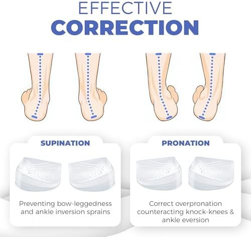 Orthopedic Heel Wedge Inserts – 3-Layer Adjustable Gel Insoles for Supination, Pronation, Flat Feet & Heel Pain Relief – Supportive Shoe Cushions for Men & Women