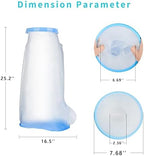 SUPERNIGHT Waterproof Cast Cover for Shower Leg, Adult Watertight Cast and Wound Protector for Shower Bath, Cast/Bandage Protector for Shower Leg