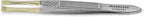 MANICARE Flat Tweezer, Gold Plated to highlight dark hairs