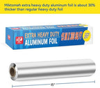 Super Thick Extra Heavy Duty Aluminum Foil 15" x 300 Sq Ft(about 30% Thicker than Conventional Heavy Duty Foil) for Grilling, BBQ, Cooking, Food Storage, Commercial & Pitmasters‘ Use