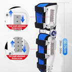 Knee Brace for Post-Op Immobilization & Stabilization, Adjustable Collateral Bars, Widely Used in US Hospitals, Mid-Range ALL (Left feet+knee brace)