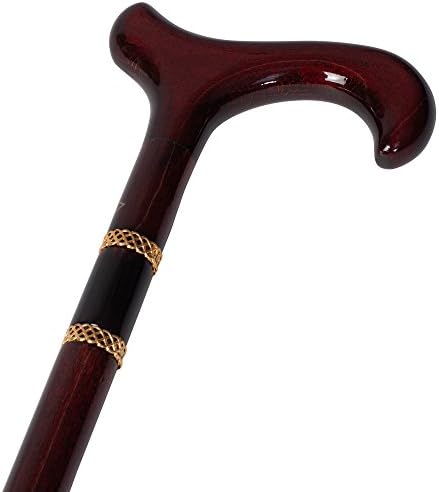 Unisex Derby Cane High Gloss Burgundy -Affordable Gift! Item #DHAR-9589400