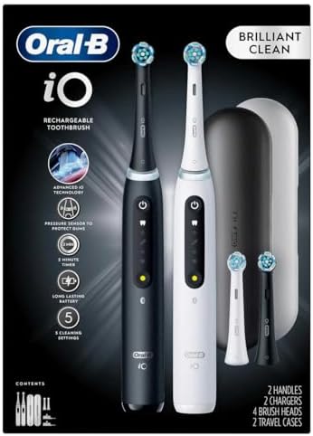 Oral-B iO 5 Brilliant Clean Electric Toothbrush, 2 Pack