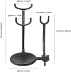 Grandslam Razor and Brush Stand with Double Stainless Steel Design Shave Soap Bowl Set for Shaving Brush and Straight Razors, Barber Razors, Safety Razors Black