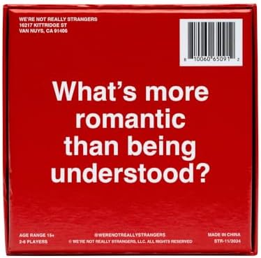 WE'RE NOT REALLY STRANGERS Couples Edition Card Game - 150 Conversation Cards for Couples - 2 Player Game for Memorable Date Nights & Game Nights, Ages 15+, 2 Players