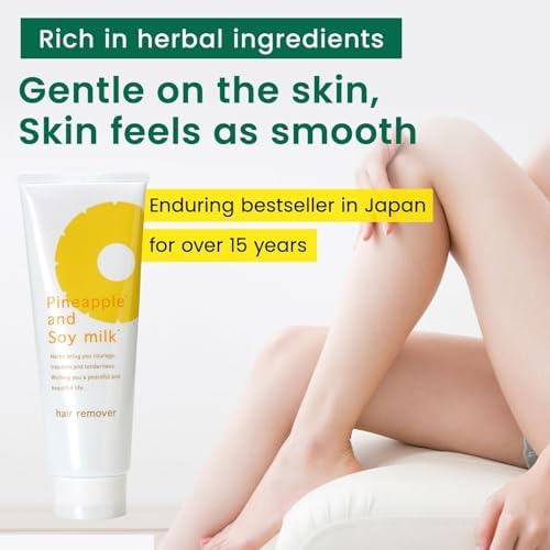 Hair Removal Cream for Women with Pineapple and Soymilk, Made in Japan, 8.1 OZ